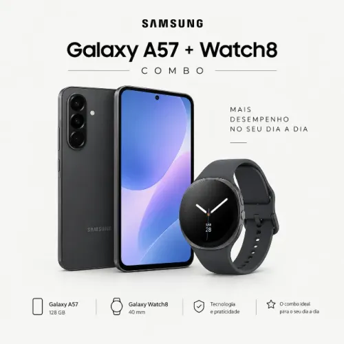 Combo Samsung Galaxy A57 128GB + Galaxy Watch8 40mm | Na Garantia