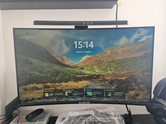 Monitor Gamer 27 Preto Curvo Nyx Full Hd 100hz Bluecase