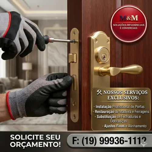 PORTAS DE MADEIRA - INSTALAÇÃO, TROCA, MANUTENÇÃO e AJUSTES