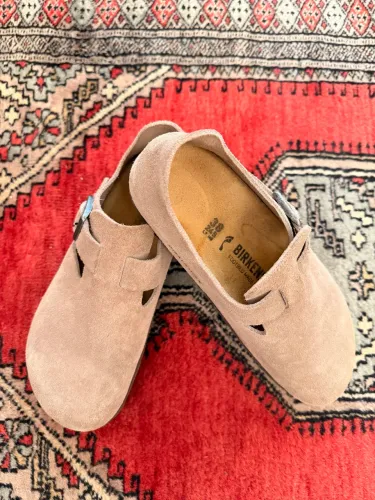 Birkenstock London Taupe Suede 38 EUR (36 BR)