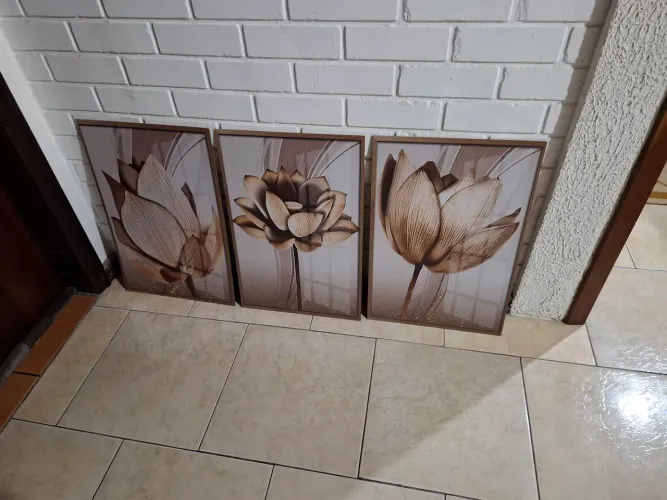 3 quadros med 0.60 x 0.40 usado ótimo estado
