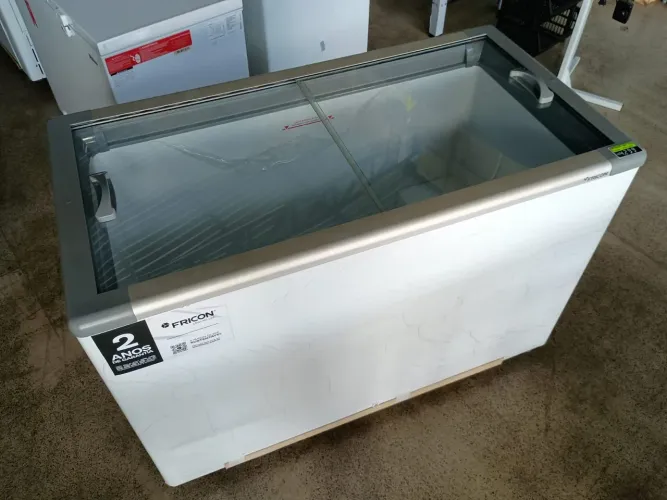 Freezer Horizontal Porta de Vidro Dupla Ação 411L 220V - Fricon