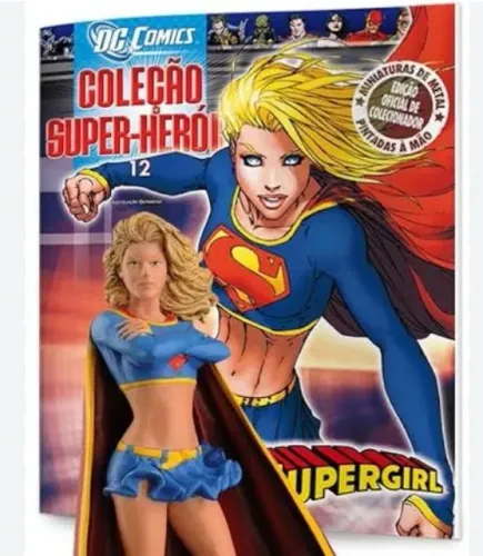 Figura Eaglemoss Supergirl, com revista.