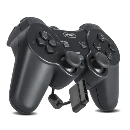 Controle Ps2 Dualshock Kp-gm014 Preto Knup *ENTREGA GRÁTIS*