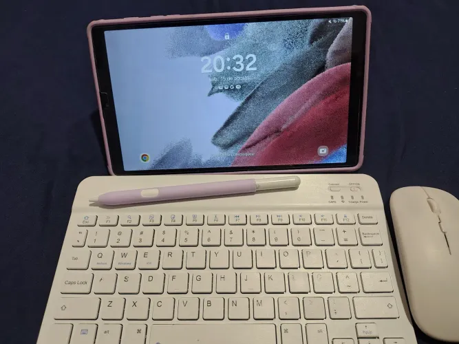Tablet Samsung Galaxy A7 Lite 32gb 4gb ram com Caneta Teclado e Mouse Bluetooth