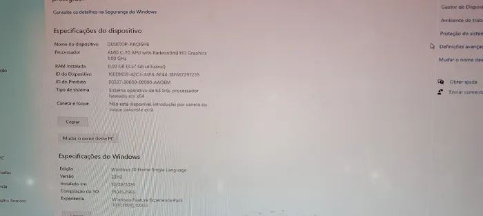 Notebook lenovo