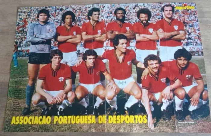pôster placar original associação portuguesa de desportos - out. 1978