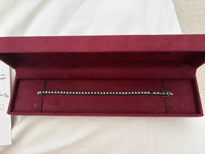 Pulseira Diamante Negros com Ouro Negro