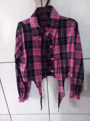 Roupa Xadrez Rosa e preto ( Festa Junina)