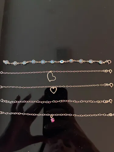 Kit 5 pulseiras prata925