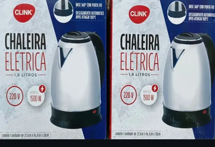 CHALEIRA ELETRICA 1,8L 220V 21,5X16,3X24CM