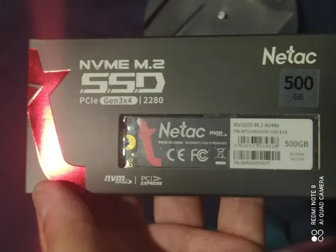 SSD NVME M2 NETAC 500GB (NOVO)