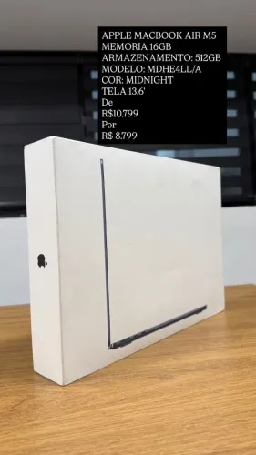 Apple MacBook Air 13" M5 16Gb 512Gb Novo 