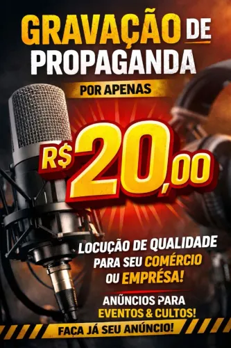 Gravação para propaganda ou eventos.