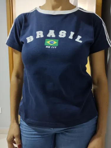 Camiseta Brasil Marinho Br 111 (M)