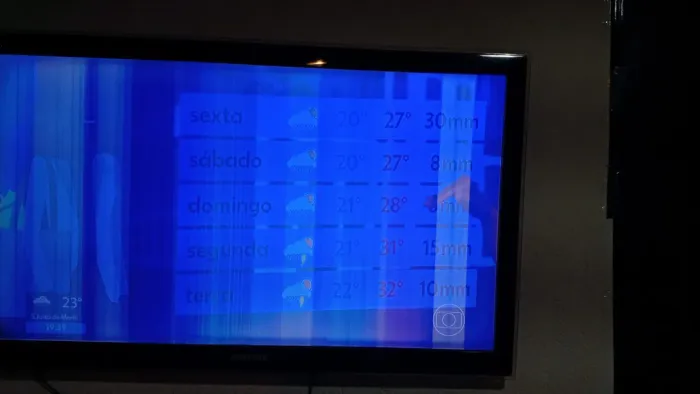 Tv samsung com defeito