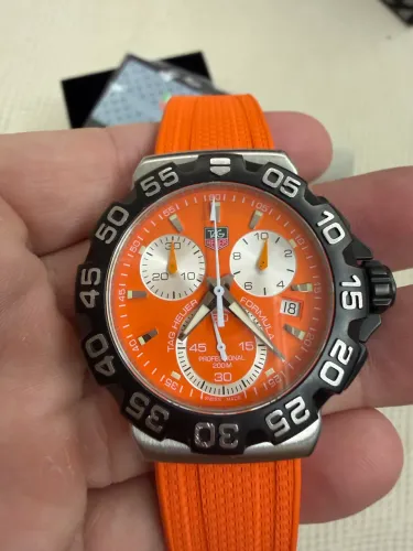 Relógio TAG F1 Laranja Cronógrafo