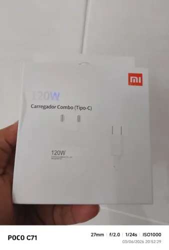 Carregador turbo tipo C muito rápido 120 W