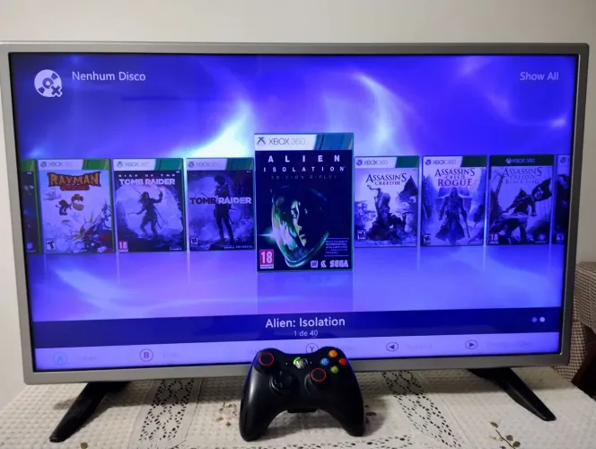 Xbox 360 + HD Com 40 Jogos