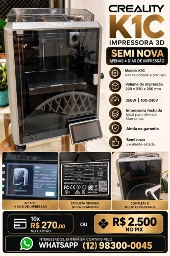 Vendo impressora 3D na garantia ainda