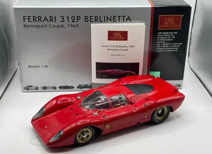 Miniatura 1:18 cmc ferrari 312p berlinetta raríssima