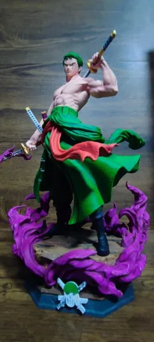 Action Figure Roronoa Zoro ? One Piece ? Estátua Colecionável em PLA 3D