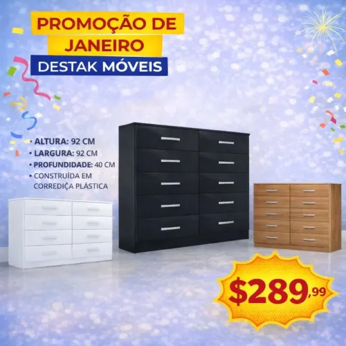 Cômoda 10 gavetas 