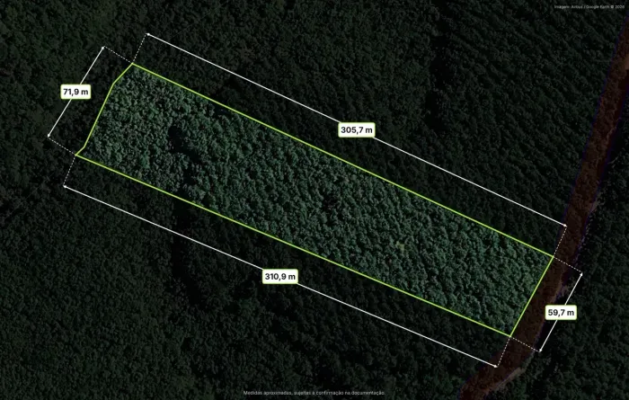 Área rural individual de 20.050 m² em São Luiz do Purunã - Destino de Turismo Rural