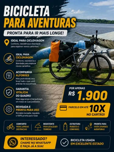 Bicicleta para cicloviagem 