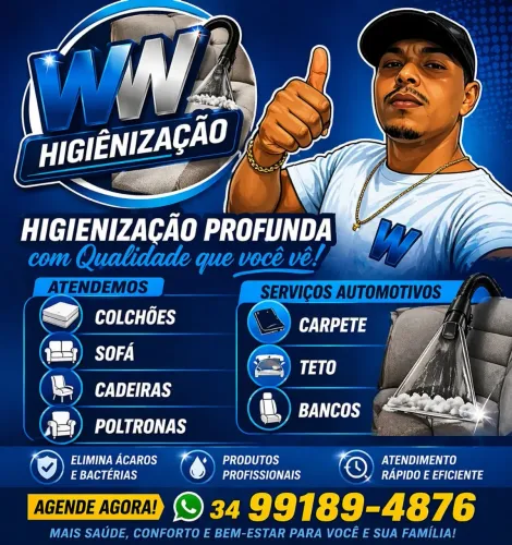 WW HIGIENIZAÇÃO | Estofados & Automotivo