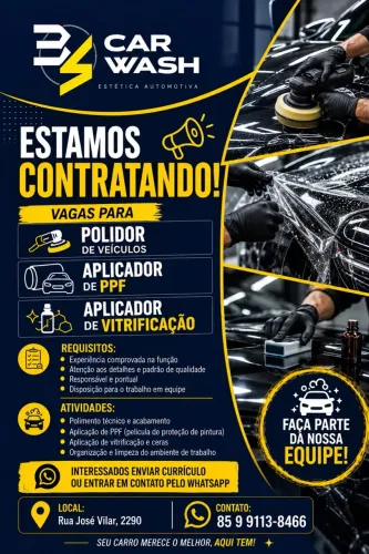 Vaga de polidor , aplicador de ppf e vitrificação 