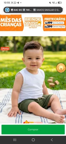 Shorts infantis