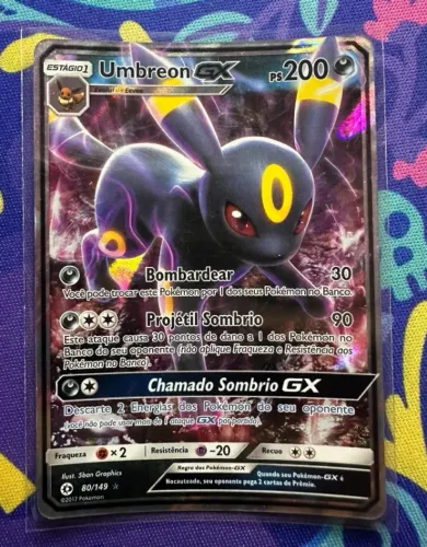 Carta Umbreon GX NM Sol e Lua Pokemon TCG