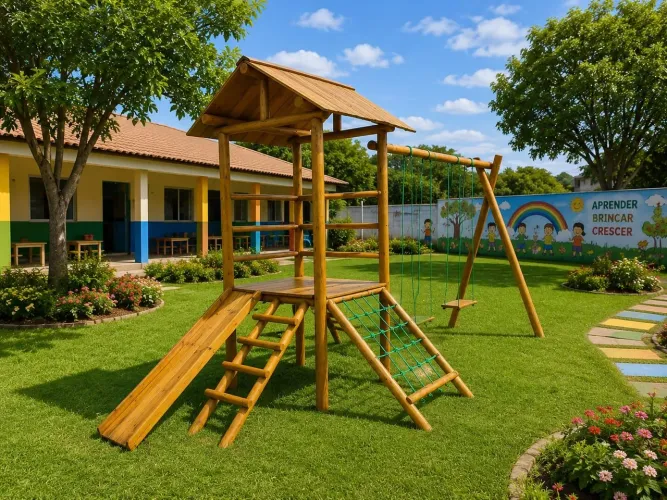 Parquinho / Playground em Eucalipto tratado