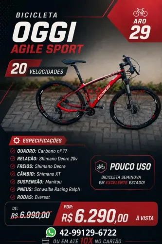 Bicicleta Oggi Agile Sport 20 velocidades