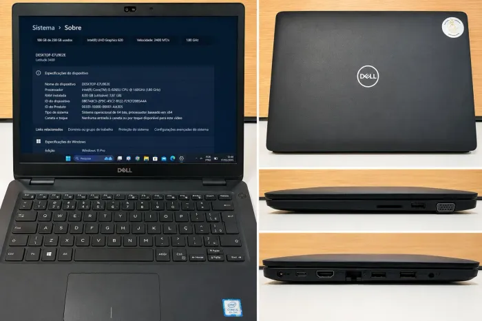 Notebook Dell Latitude 3400 i5 8ª Geração | 8GB RAM | SSD 256GB | Windows 11 Pro