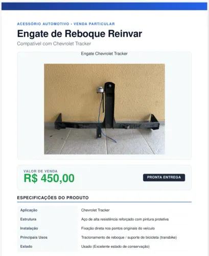 Engate para Chevrolet Tracker
