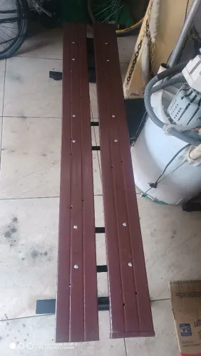 Banco de jardim ferro com régua polietileno 1,80mt