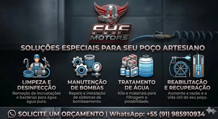 Limpeza de poço artesiano
