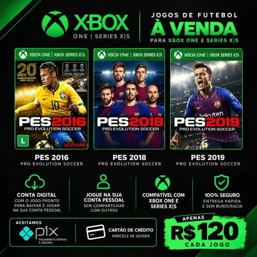 PES 2016 - PES 2018 - PES 2019 (PARA XBOX)