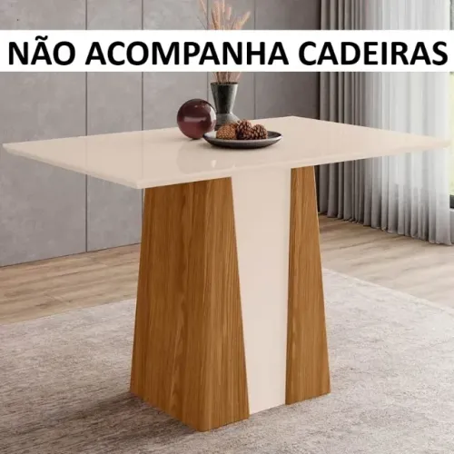 Mesa de Jantar 4 Lugares 120x80cm Sem Vidro  - Fazemos Entrega