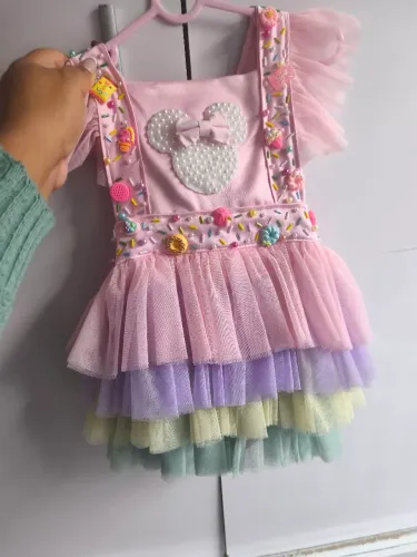 Vestido de Festa Tema Minnie Confeitaria