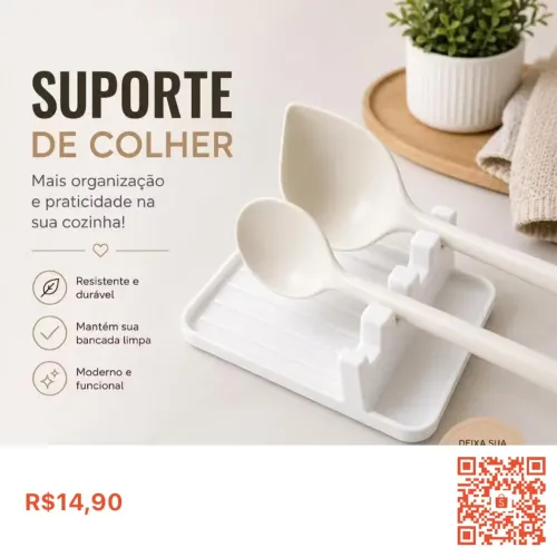 Suporte moderno para colheres e utensílios/ Deixe sua cozinha mais organizada e elegante