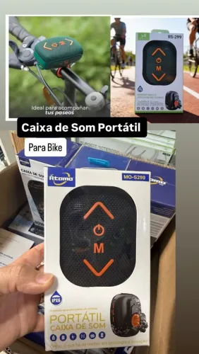 Caixa de Som Bluetooth para Bike | À Prova d'Água IPX6