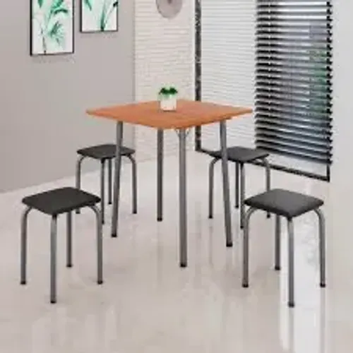 Mesa dobrável com 4 banquetas / pronta entrega
