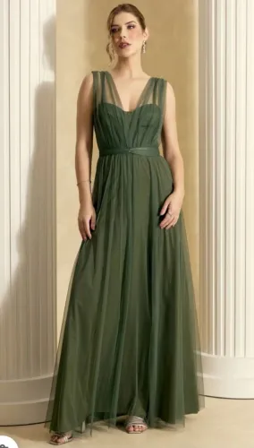 Vestido madrinha verde oliva lady dress