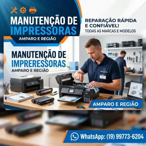 Manutenção em Impressora. todas as marcas entre em contato. atendo em Amparo