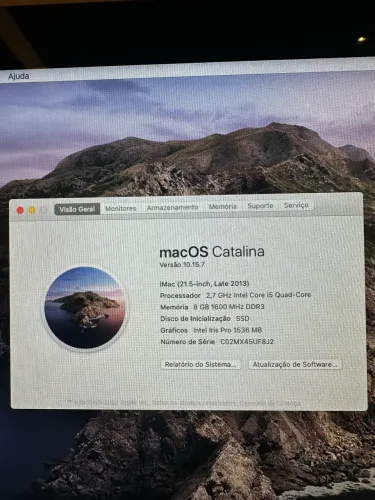 iMac 21,5 Late 2013 SSD 512GB Caixa Original. Excelente