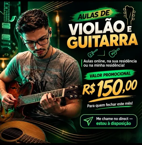 Aula de violão e guitarra