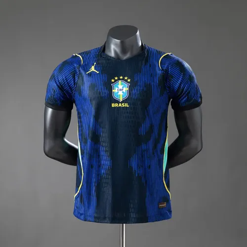 Camisa Brasil Jordan II 2026 Jogador Masculina Azul